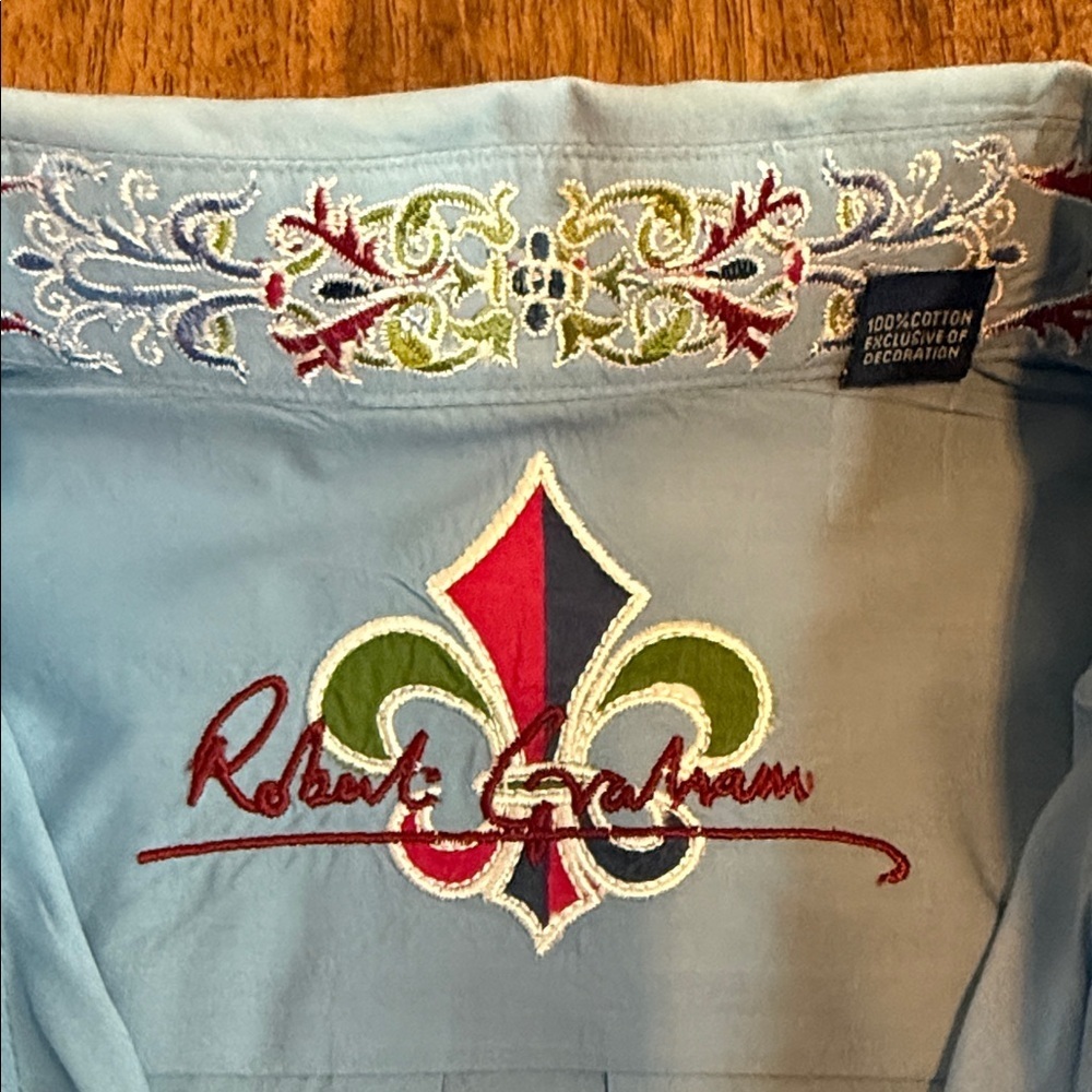 Robert Graham Sky Blue Dress Shirt - Picture 2 of 8